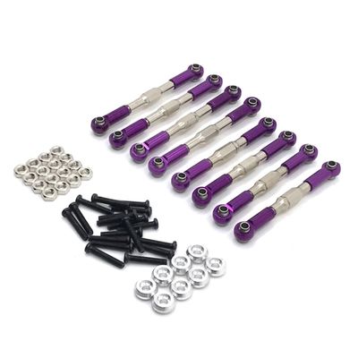 Adjustable Pull Rod Replacement Part Compatible with 1/16 Scale MN FY Remote Control Cars(Purple)