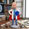 BobbleMates Custom Bobblehead Doctor from Photo, Personalized 3D Realistic Statue, Handmade Polymer Clay Figure, 6/7/8/9 Inch Unique Birthday for Husband, Boyfriend, Boss view 3