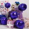 10Pcs Purple Round Foil Balloons, 22" 18" 15" 4D Helium Clear Balloon, Metallic Purple Foil Baloon for Graduation Birthday Wedding New Year 2026 Disco Anniversary Party Decorations view 2