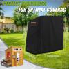 Outdoor Playhouse Cover for Modern Outdoor Kidkraft Wooden Playhouses, 76" L51" W63" H, Waterproof Dustproof Play Houses Cover for Outside, Black view 4