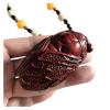 LMCABCDE The piece of golden Cicada Handle Carved in Rosewood is a great success toy car pendant 7.5 x 4 x 3 cm view 1