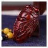 LMCABCDE The piece of golden Cicada Handle Carved in Rosewood is a great success toy car pendant 7.5 x 4 x 3 cm view 2