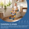Kids Potty Training Seat, Detachable Toddler Toilet Seat Ladder with Adjustable Height PVC Soft Cushion for Toddlers Boys Girls(blue) view 3