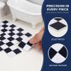 36 Pcs Miniature Dollhouse Wood Flooring Tiles, 1.18x1.18 Inches Black White Checkered Floorboards, 1:12 Scale DIY Micro Furniture Decor Accessories, Tiny House Setup Presents view 2