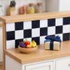 36 Pcs Miniature Dollhouse Wood Flooring Tiles, 1.18x1.18 Inches Black White Checkered Floorboards, 1:12 Scale DIY Micro Furniture Decor Accessories, Tiny House Setup Presents view 4