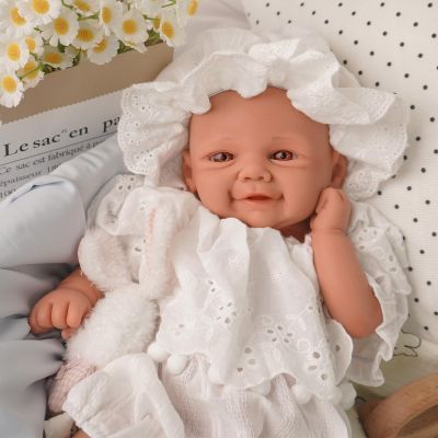 16.9" Full Silicone Baby Doll, Washable Weighted Realistic Reborn Doll