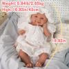 16.9" Full Silicone Baby Doll, Washable Weighted Realistic Reborn Doll view 3