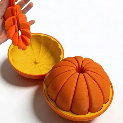 3D-Printed Citrus Fruit Fidget, 3D Printed Orange Lemon Fidget, Citrus Fidget Toys for Stress Relief, Funny Clicky Sensory Desk Toy, Portable Pocket Gadget, Cute Decoration (Set A, Giant 8*8cm)