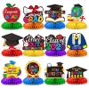 12 Pcs Kindergarten Graduation Decorations,Class of 2026 Kindergarten Graduate Party Honeycomb Centerpieces for Tables, Congrats Grad Table Honeycomb Centerpieces for Kids Graduation Party Supplies view 1