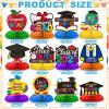 12 Pcs Kindergarten Graduation Decorations,Class of 2026 Kindergarten Graduate Party Honeycomb Centerpieces for Tables, Congrats Grad Table Honeycomb Centerpieces for Kids Graduation Party Supplies view 2