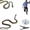 Xoeryoy Snake Prank with String Clip Plastic Realistic Snake Prank Funny Toy Reusable on a String for Adults Kids Family that Chase People Grey view 1