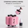 4 in 1 Math Roller Stamp, Math Stamp Roller, Randomized Addition, Subtraction, Multiplication & Division Practice Set, Roller Digital Teaching Stamps for Classroom & Home Use (Pink*1Pc) view 3
