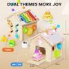 9-in-1 Wooden Activity Cube, Montessori Baby Activity Center Toys for 1+ Year Old Boys & Girls, Farm Theme Baby Cube with Car Toys & Shape Sorter, Educational Toy for Toddlers, Ideal Baby Gifts view 4