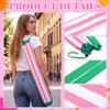 Sunnymove 34 Inch Long Mahjong Mat Bag Summer Double Strapped Canvas Drawstring Mahjong Holder Lightweight Outdoor Carrying Bag for Board Games Storage-mat Not Include (Pink,White,Striped,1 Pc) view 3