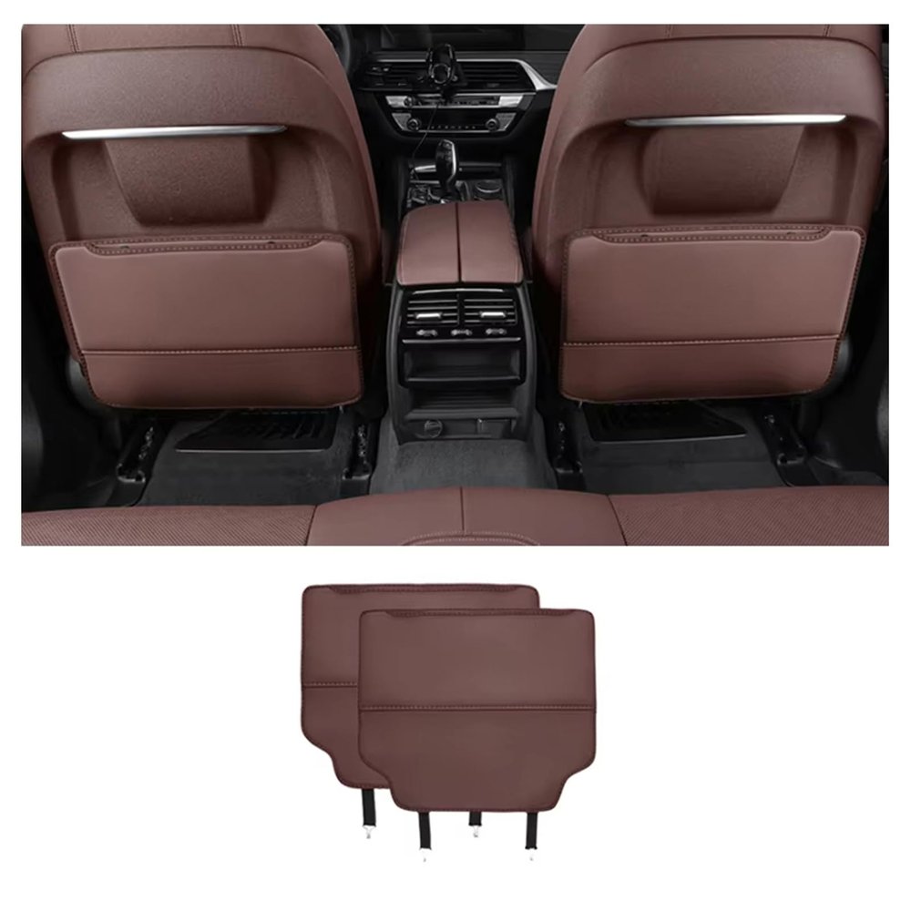 WMGUDDER Car Seats Kick Mats for C&adillac SRX XT4 2002-2012 Car Seats Back Protection Anti-Kick Cover Pads Rear Storage Bag