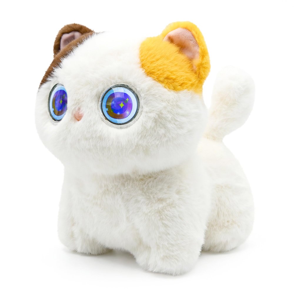 Contixo AI Pixie-Paw Smart Interactive Plush Cat Voice-Responsive, Touch-Activated, Expressive Eyes, AI Companion Stuffed Animal for Kids & Pet Lovers, White