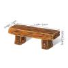 12pcs Miniature Resin Wood Bench: 2. 2" Retro Double Seat Stool Model Dollhouse Furniture for Dollhouse Decor, Fairy Garden Accessories, Succulent Pot Decor, Bonsai Terrarium & DIY Micro Landscape view 4
