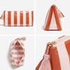 LETGO Striped Clear Sunscreen Bags for Beach Pool,Preppy Makeup Bag for Women,Sun Bag Waterproof Travel Toiletry Makeup Bag,Travel Beach Pool Summer Essentials Bag for Women Girls(Orange Pink) view 3