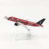AirAsia A320 Diecast Plane Model 1:400 Scale 16cm Alloy Jet Airliner Replica Aircraft for Collectible Display Shelf view 4