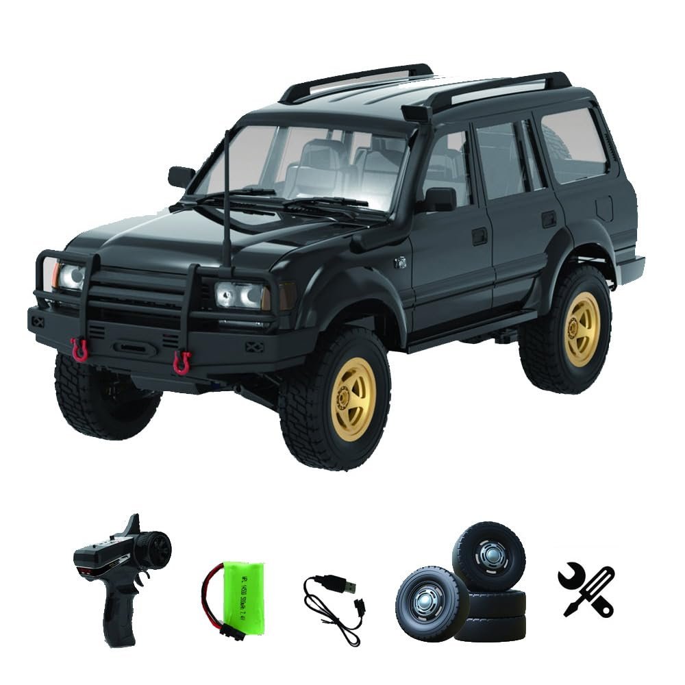 1:16 Scale RC Crawler 4WD for Adults, 2.4GHz Remote Control Off Road Truck, Electric Rock Crawler Vehicle RTR