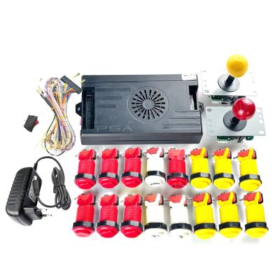 9800 DX Special Plus DIY Kit 8 Way Joystick Arcade Style Push Button Arcade Video Game Console Cabinet (Red + Yellow)