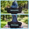 Abbylike 28x9 Inches Mahjong Bag for Rolled Mat Tiles Racks Pushers Accessories Empty Mahjong Tote Bag with Zipper Closure Outer Pockets Lining Large Capacity(Black,Canvas) view 2