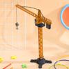 Toyvian 1:16 Diecast Crane Truck, Manual Lifting Tower Crane Model, Boy Construction Vehicles Playset for Building Site Pretend Play and Early Learning view 3