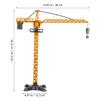 Toyvian 1:16 Diecast Crane Truck, Manual Lifting Tower Crane Model, Boy Construction Vehicles Playset for Building Site Pretend Play and Early Learning view 4