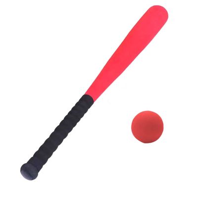 Yunmeryker Kids Foam Baseball Bat and Ball T Ball Set Lightweight Soft Handle Children Softball Baseball Bat for Game Learning, Red