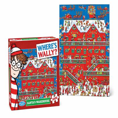 Jigsaw Puzzle 1000 Pieces Where's Wally Christmas Workshop 1000 Pieces Includes Poster