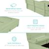 Best Choice Products Large Outdoor Wooden Sand Box for Kids, Sandbox with Cover, Bench Seats Support up to 220 lbs, Bottom Liner for Drainage, Cedar Wood - Sage view 4
