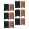 VICASKY 12pcs Safety Silicone Corner Guards and Soft Round Drawer Handle Protectors for Furniture Edge Protection, Wall Bumpers for Childproofing Cabinets in Brown and Black view 1