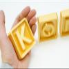3DEXL 3D Letters for Donkey Kong Country (K O N G) Gold 2 3/4" x 2 3/4" Game Room Display view 3