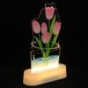 Ipetboom Tulip 3D Table Lamp Xmas Acrylic Warm Glow Bedside Decor view 1