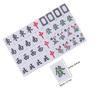 ARTIBETTER Mini Mahjong Set Portable Mahjong Tiles Small 24mm Pink Travel Table Game Prop with Large Storage Bag for Players view 2
