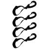 Mikinona 4pcs Stroller Hooks for Stroller 360-degree Rotatable Hanging Hooks with Strong Adhesive Multifunctional Bag Clips for Diaper Bags Black view 1