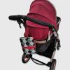 Mikinona 4pcs Stroller Hooks for Stroller 360-degree Rotatable Hanging Hooks with Strong Adhesive Multifunctional Bag Clips for Diaper Bags Black view 4