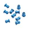 10 Pack 5mm Aluminum Ball Nuts Blue Lightweight Hardware for DIY Robotics 3D Printers and Small Mechanical Assemblies view 1