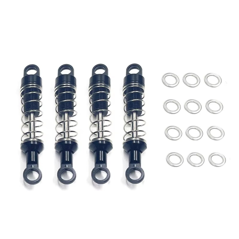 RC Shock Absorbers Compatible With MN For MN78 1/12 Remote Control Car Upgrade Modification Parts Spare Metal External For Spring Shock Absorber(Black)