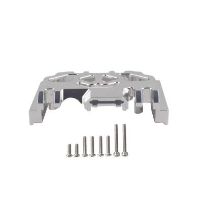 RC Automobiles Parts For Traxxas For TRX-4 G500 1/10 Aluminum Gearbox Mount Base Chassis Skid Plate Remote Control Crawler Car Upgrade Parts(Silver)