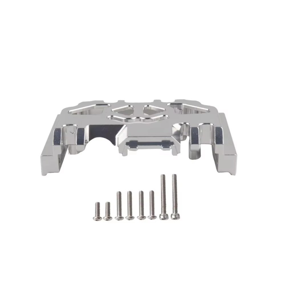 RC Automobiles Parts For Traxxas For TRX-4 G500 1/10 Aluminum Gearbox Mount Base Chassis Skid Plate Remote Control Crawler Car Upgrade Parts(Silver)