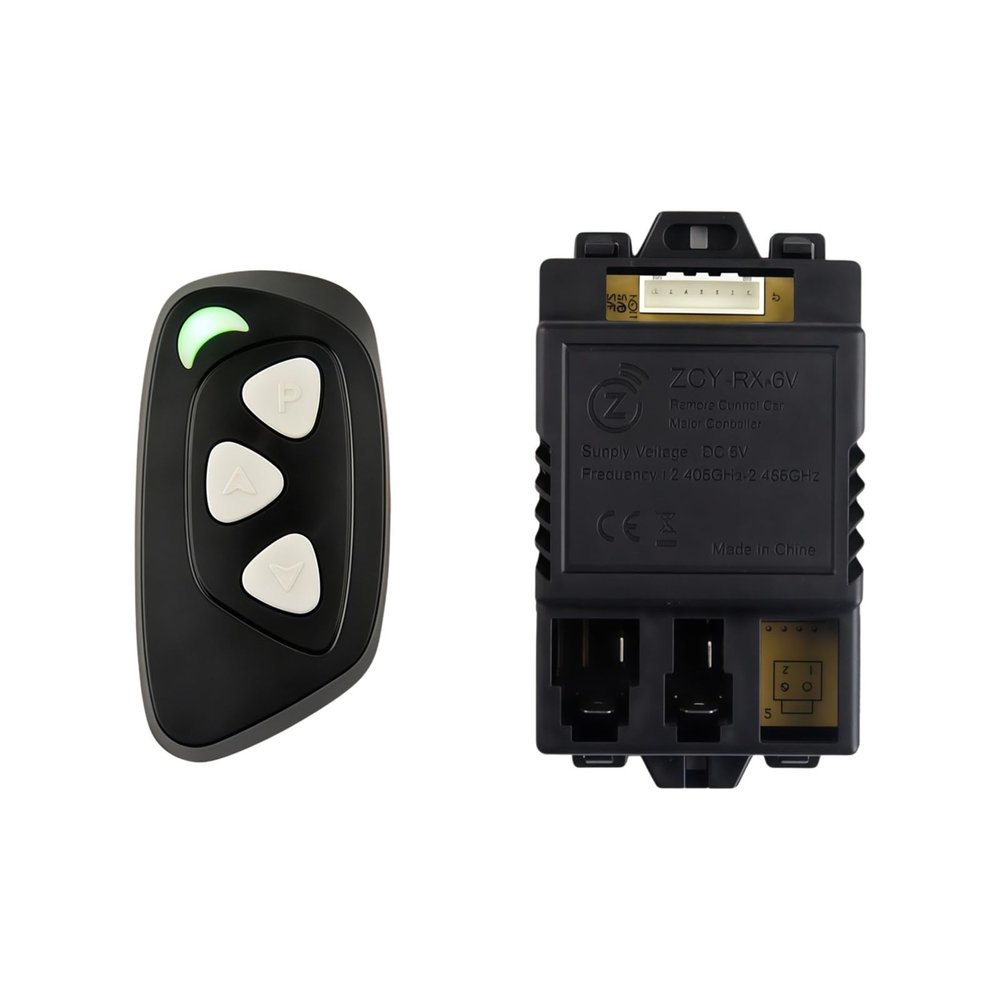 GAEWBBH ZCY-RX-6V JR-RX-6V Remote Control Receiver Controller for Kids Electric Tricycle Motorcycle 6V Control Board Motherboard Replacement Parts(A Set)