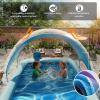 118"x68"x22 Inflatable Pool with Canopy, Large Blow up Pool for Family, Ideal for Garden, Backyard Water Party view 2