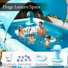 118"x68"x22 Inflatable Pool with Canopy, Large Blow up Pool for Family, Ideal for Garden, Backyard Water Party view 3