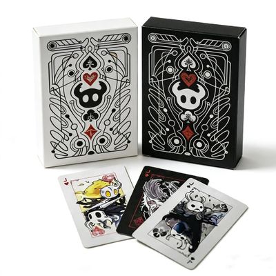 LongGenius Hollow Knight Inspired Playing Cards, Black & White Poker Deck, Deck 54 Poker Size Cards, Indie Game Gothic Poker Set