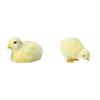 2Pcs Yellow Simulated Chick Figurines, Lifelike Farm Animal Decor for Easter, Spring & Farm-Themed Displays, Photography Props view 1