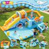24-in-1 Unicorn Shark Cave Inflatable Water Slides Bounce House Wet Dry Park for Kids Backyard with Blower, Splash/Ball Pit Pool, Basketball Hoop & Soccer Goal, Dart Board & Baseball Tee Play Station view 2