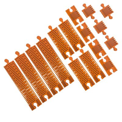 Flexible Train Track Pack | Flexi Railway Expansion Set for Wooden Train Layouts (Orange, Giga Set)
