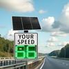 Auto Red/Green Overspeed Alert Your Speed Display Radar Traffic Sign - Integrated Solar Power, LED Traffic Sign for Urban/Rural Speed-Limited Roads(White) view 2