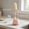 Baby Bottle Brush Set with Stand - 3-Piece Silicone Bottle Brush Kit for Bottles, Nipples, Straws | BeigeSilicone BrushSilicone Baby BrushBottle with Stand view 4